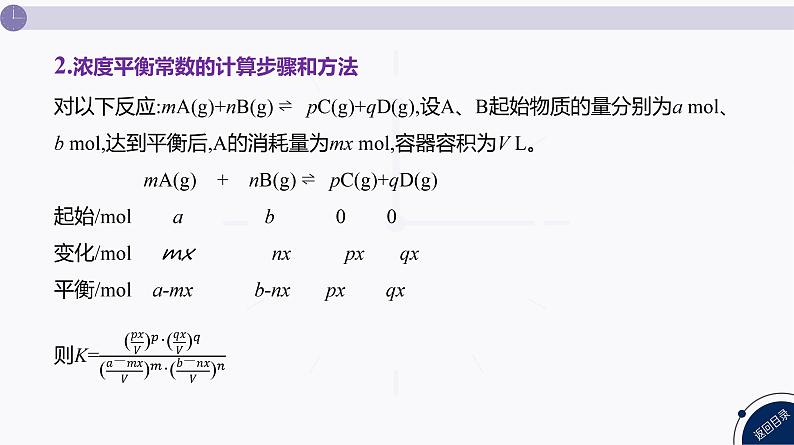 课件  高考化学一轮复习第八单元   化学反应速率与化学平衡   发展素养(十三)　平衡思想——化学平衡常数K、Kp的计算05