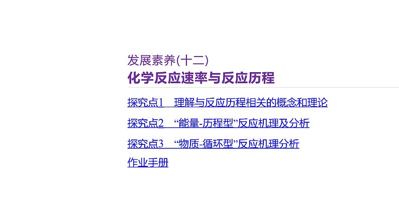 课件  高考化学一轮复习第八单元   化学反应速率与化学平衡   发展素养(十二)　化学反应速率与反应历程第2页