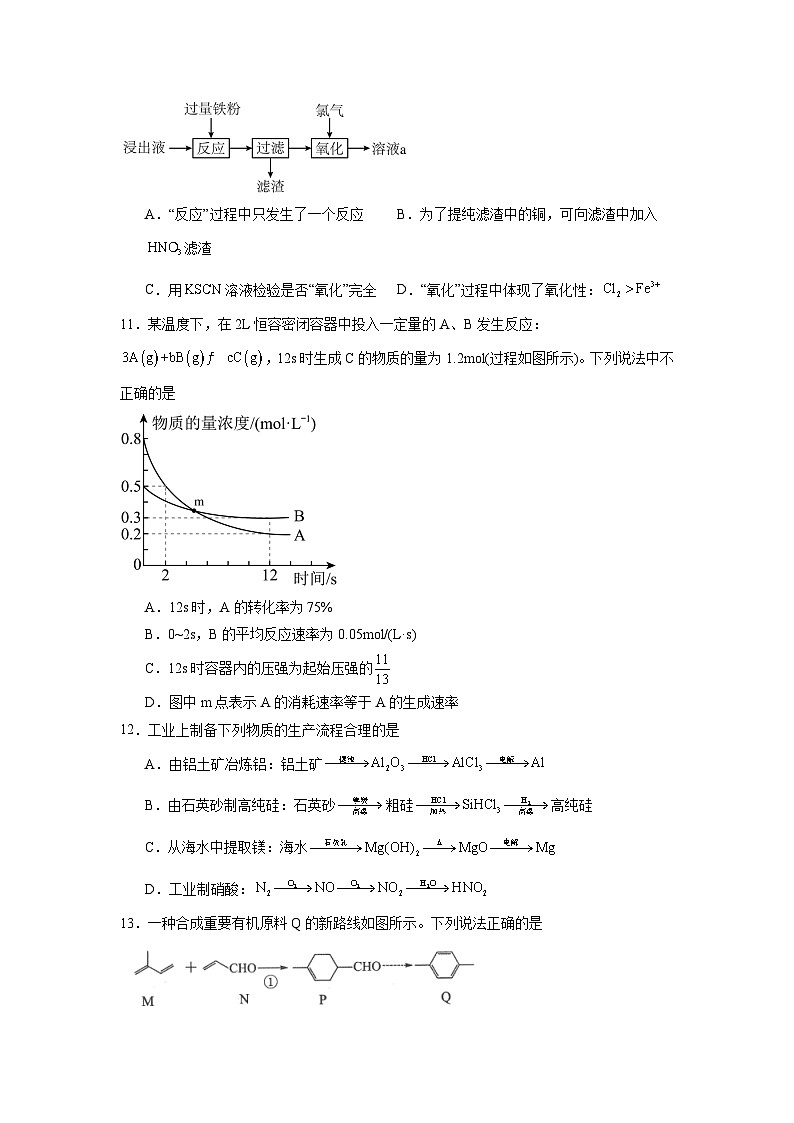 河南省信阳市潢川县第一中学联考2023-2024学年高一下学期7月期末考试化学试题（含答案）03