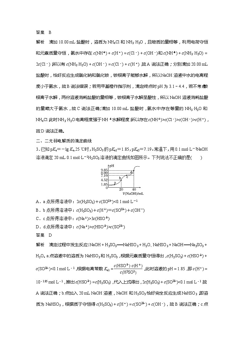 2025年高考化学一轮复习讲义（新高考版） 第9章 第56讲　反应过程中溶液粒子浓度变化的图像分析03