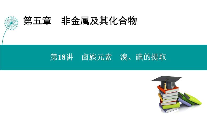 第五章  第十八讲　卤族元素　溴、碘的提取-2025年高考化学一轮总复习课件第1页