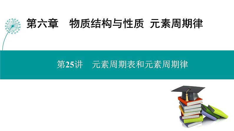 第六章  第二十五讲　元素周期表和元素周期律-2025年高考化学一轮总复习课件01