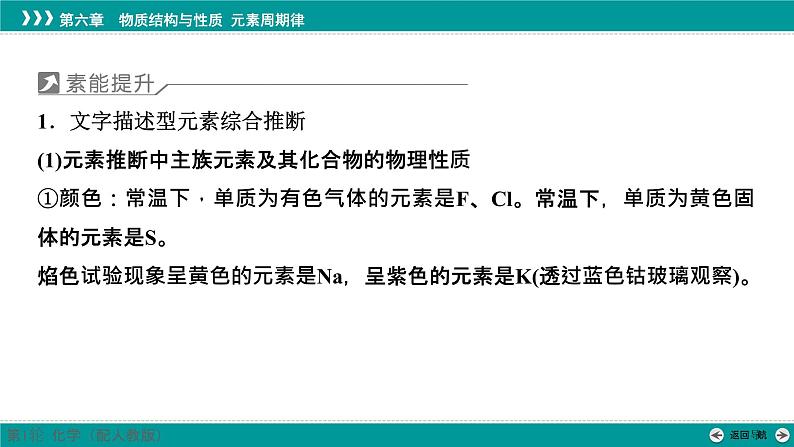 第六章  素能提升10　元素推断与元素的性质-2025年高考化学一轮总复习课件第2页