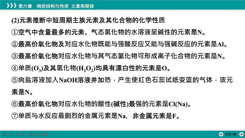 第六章  素能提升10　元素推断与元素的性质-2025年高考化学一轮总复习课件第4页