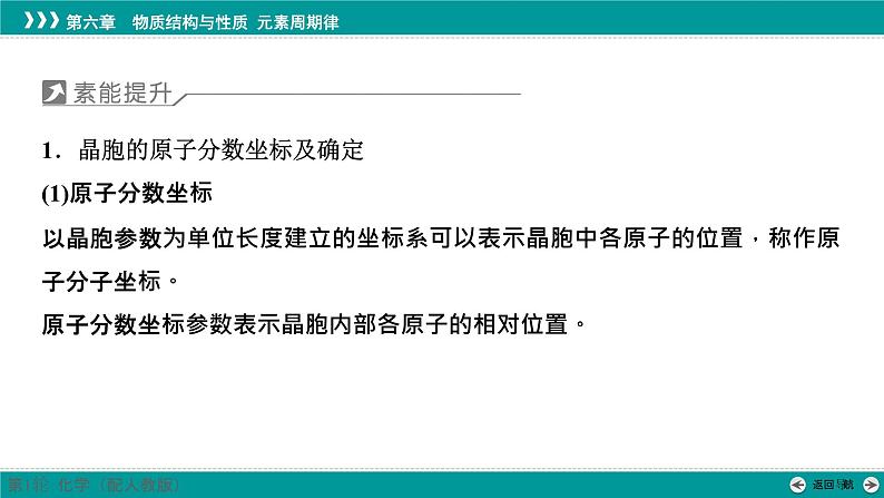 第六章  素能提升11　坐标参数和投影图的分析及应用-2025年高考化学一轮总复习课件第2页