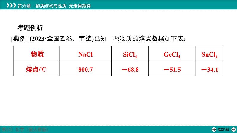 第六章  规范答题5　晶体熔点、沸点的比较及原因分析-2025年高考化学一轮总复习课件05