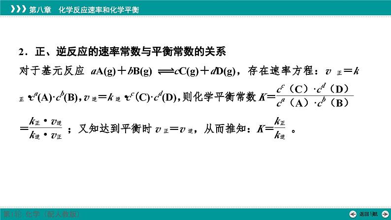 第八章  素能提升13　速率常数和化学平衡常数的关系-2025年高考化学一轮总复习课件03