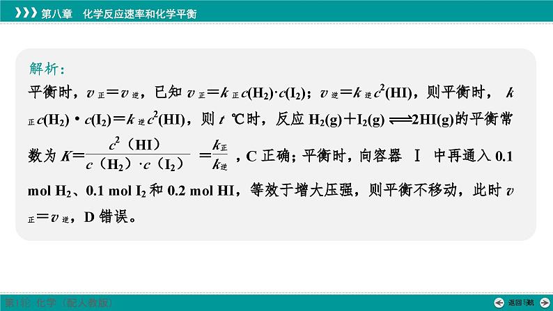 第八章  素能提升13　速率常数和化学平衡常数的关系-2025年高考化学一轮总复习课件07