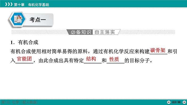 第十章  第53讲　有机合成及合成路线的设计-2025年高考化学一轮总复习课件第4页