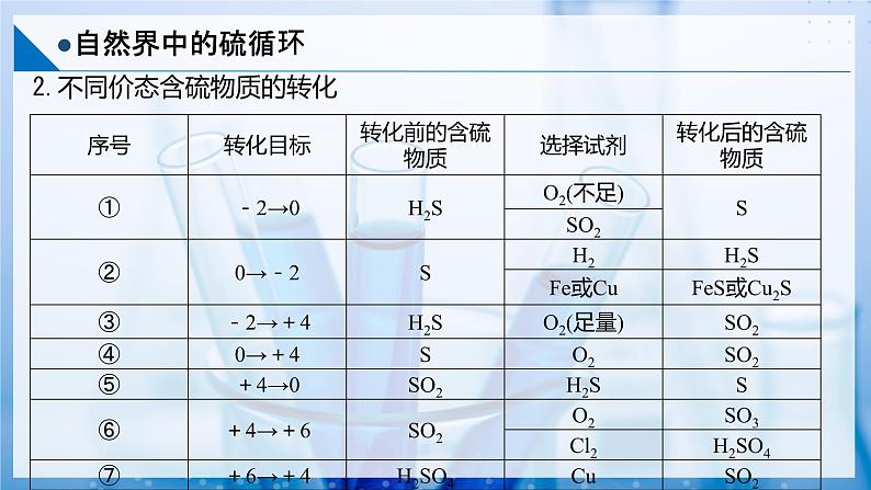 【沪科版】化学必修一  3.3 硫循环和氮循环 自然界中的硫循环（课件+练习）07