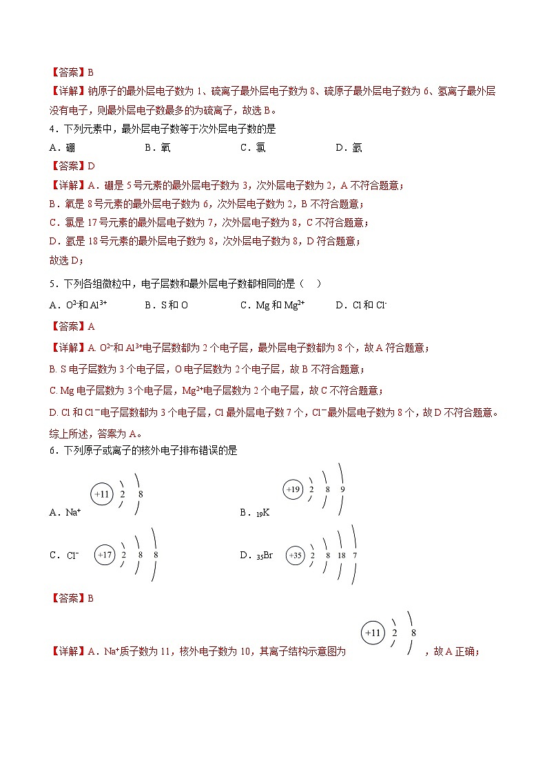 【沪科版】化学必修一  4.3 核外电子排布 核外电子排布的规律（课件+练习）02