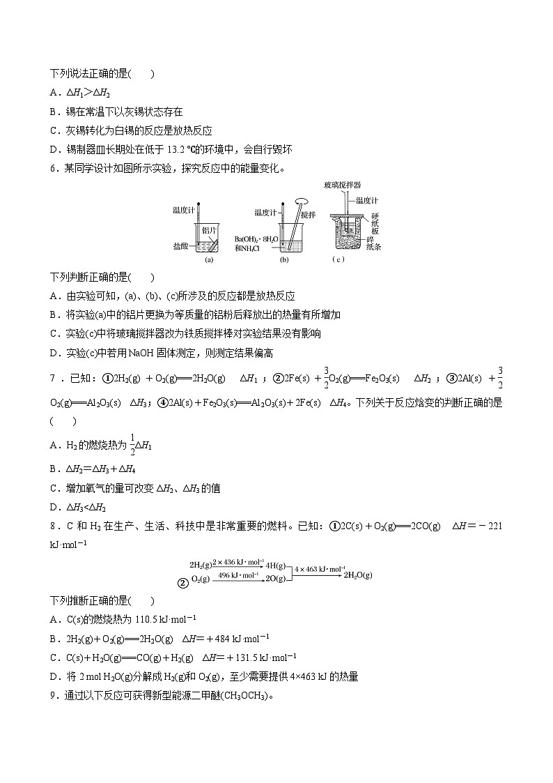 第一章 化学反应的热效应（单元测试） （原卷版）第2页