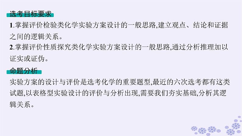 适用于新高考新教材浙江专版2025届高考化学一轮总复习第10章化学实验第46讲简单实验方案的设计与评价课件新人教版第2页