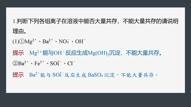 第1章　第2节　第3课时　考查离子反应的三大热点题型-人教版高一化学必修一课件（含练习）05