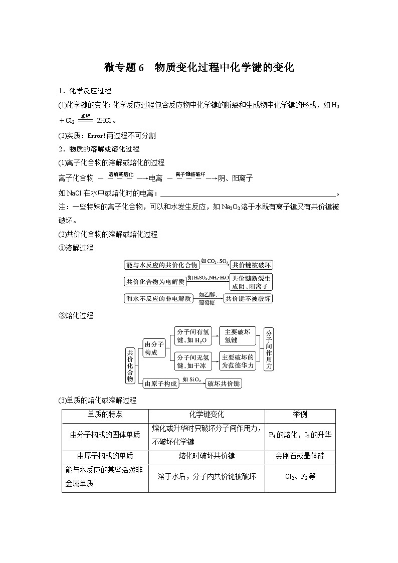 第四章　第三节　微专题6　物质变化过程中化学键的变化-人教版高一化学必修一课件（含练习）01