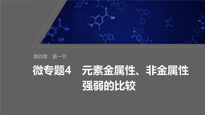 第四章　第一节　微专题4　元素金属性、非金属性强弱的比较-人教版高一化学必修一课件（含练习）01