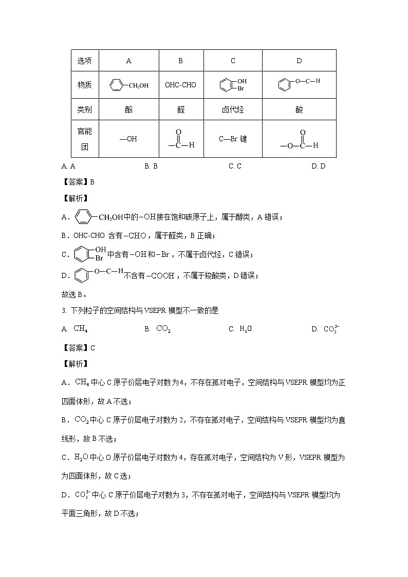 [化学][期中]内蒙古自治区赤峰市部分学校2023-2024学年高二下学期5月期中联考试卷(解析版)02