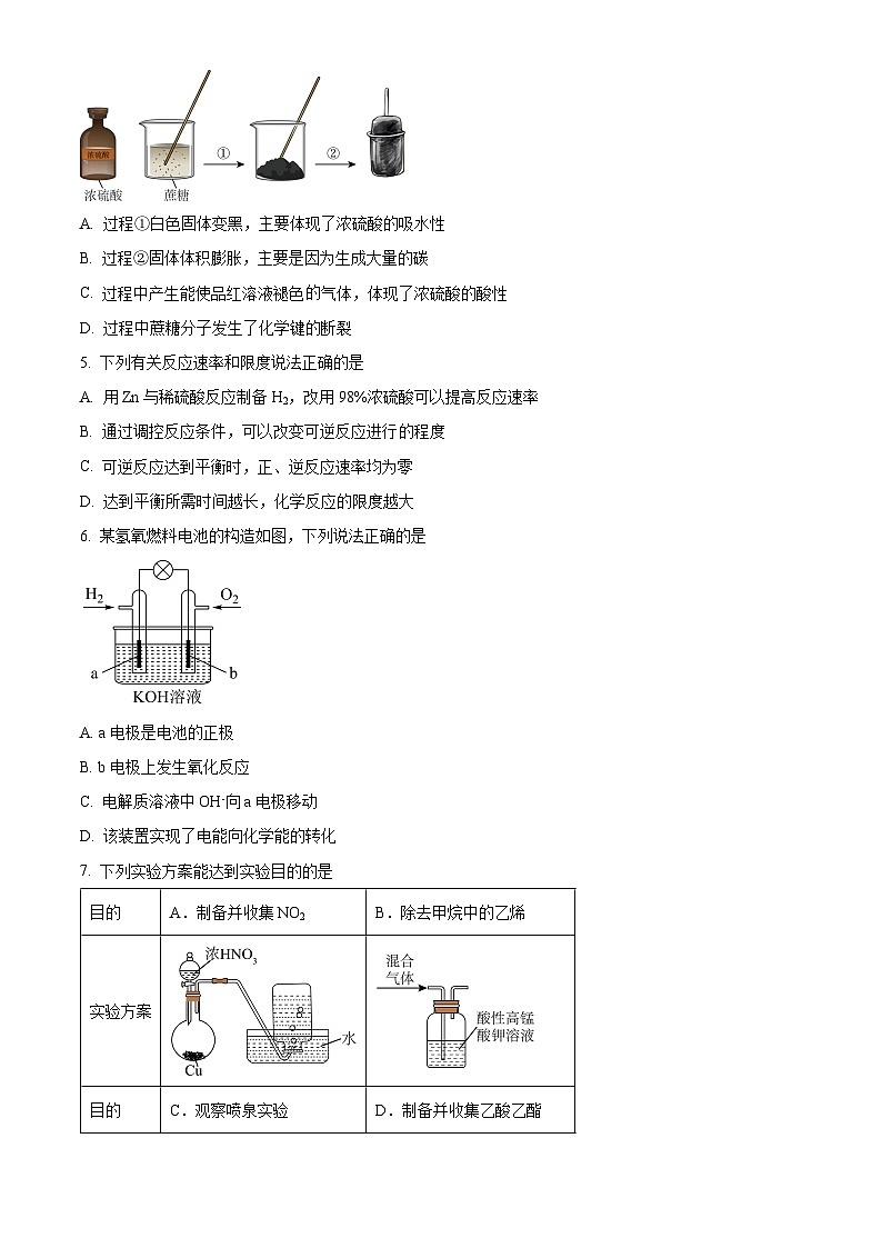 2024聊城高一下学期7月期末考试化学含解析02
