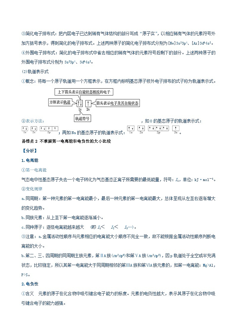 全国通用备战2024年高考化学易错题精选类型09物质结构与性质7大易错点教师版02