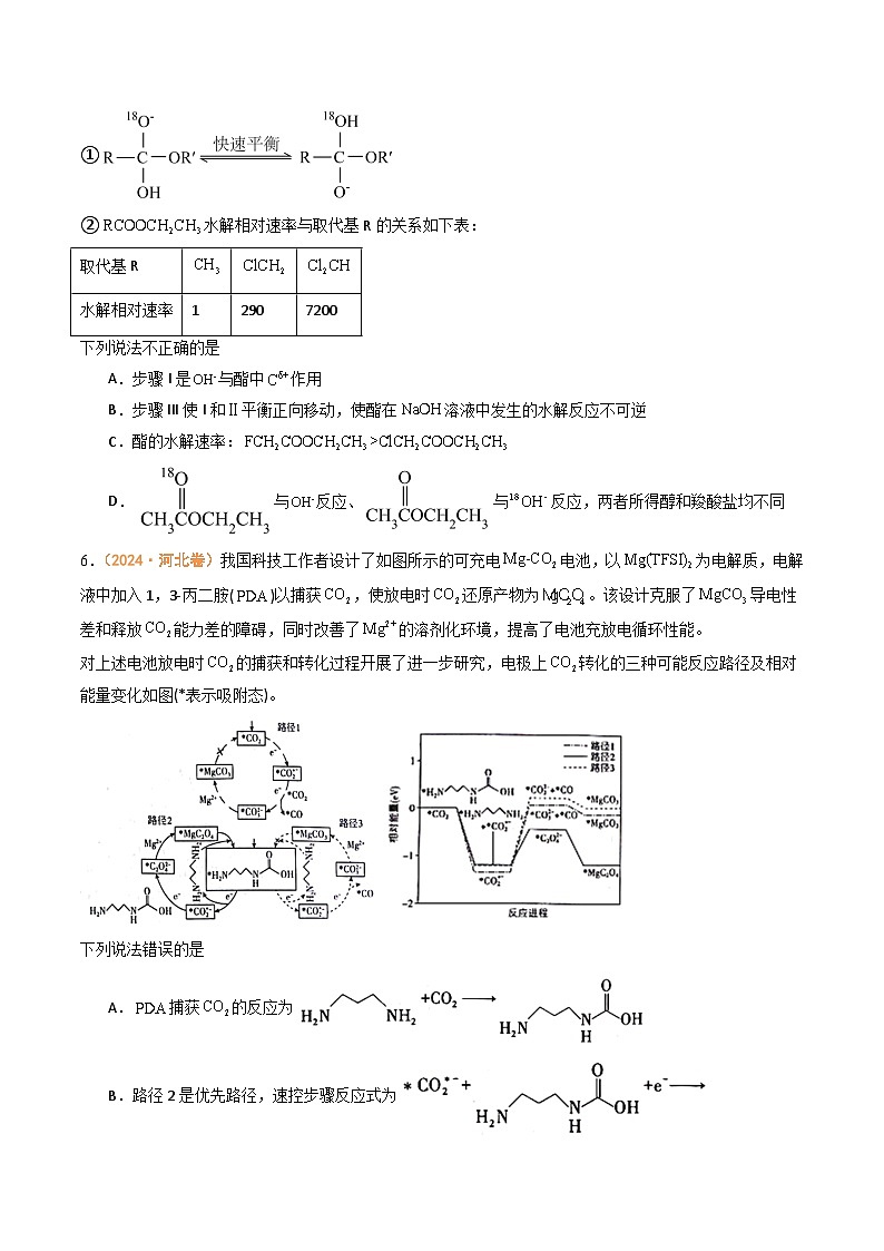 2024年高考真题和模拟题化学分类汇编（全国通用）专题05  化学反应的热效应  反应机理（原卷版）03