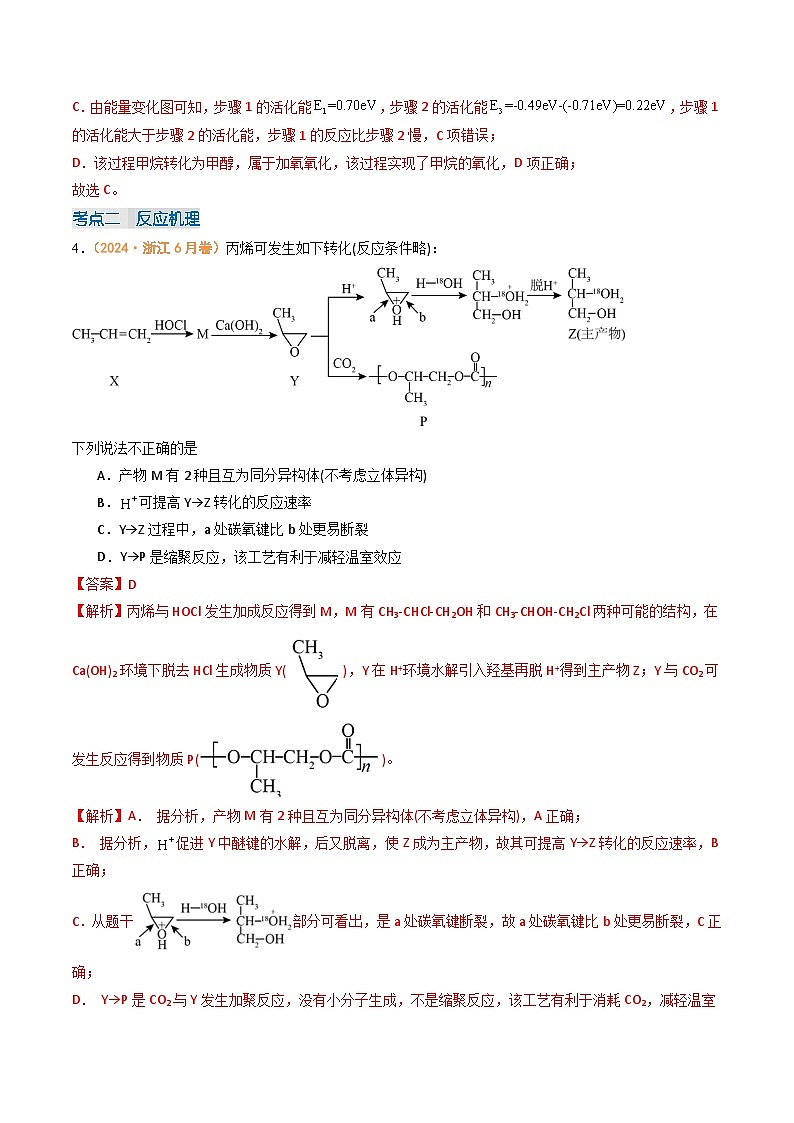 2024年高考真题和模拟题化学分类汇编（全国通用）专题05  化学反应的热效应  反应机理（解析版）03
