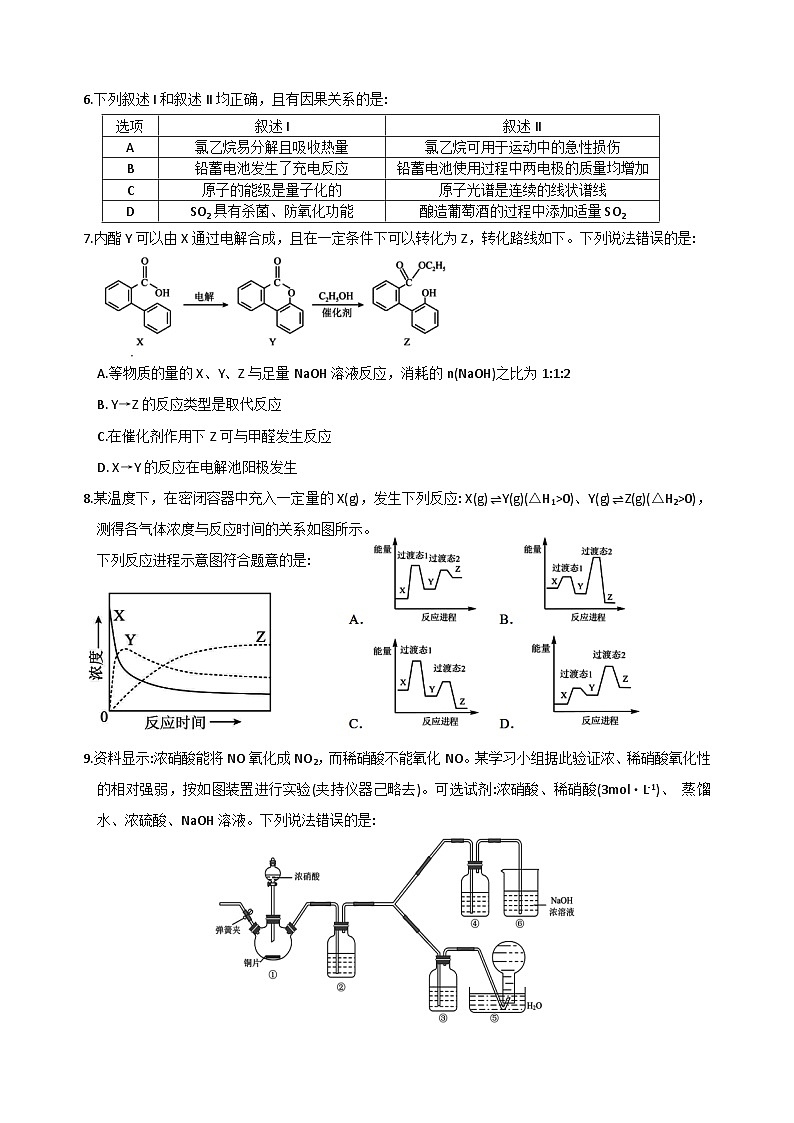 2025深圳罗湖区高三上学期第一次摸底考试化学试卷含答案02