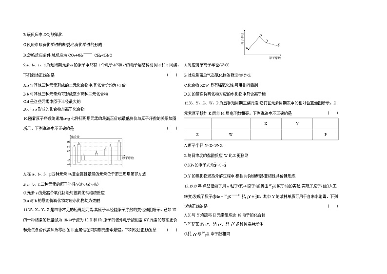 高中化学人教版（2019）必修第一册05第四章物质结构元素周期律单元测评卷（Word版附解析）第2页