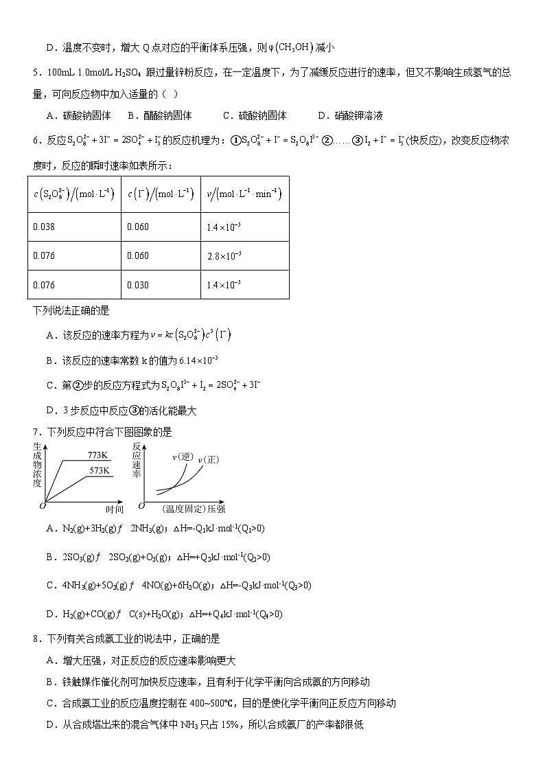 第二章  化学反应速率与化学平衡  同步习题    高中化学人教版（2019）选择性必修1第2页