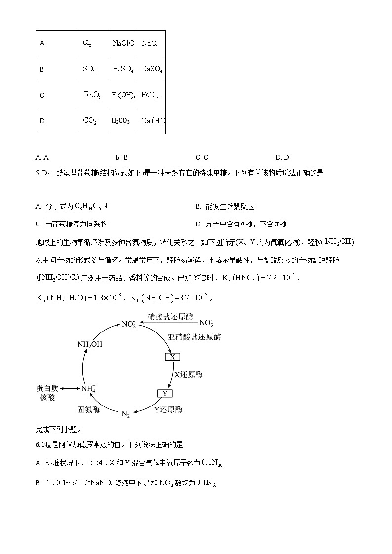 2024年新高考安徽化学高考真题解析（原卷+解析）02