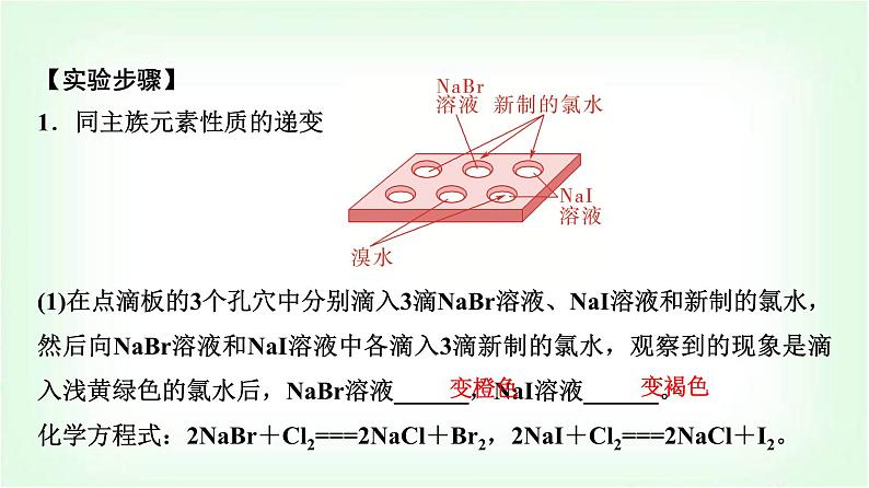 人教版高中化学必修第一册第4章实验活动3同周期、同主族元素性质的递变课件第4页