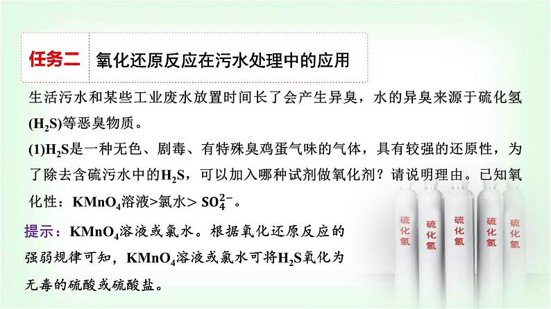 人教版高中化学必修第一册第1章情境活动课课题1离子反应、氧化还原反应在污水处理中的应用课件第5页