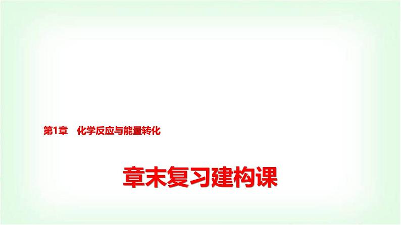 鲁科版高中化学选择性必修第一册第1章章末复习建构课课件第1页