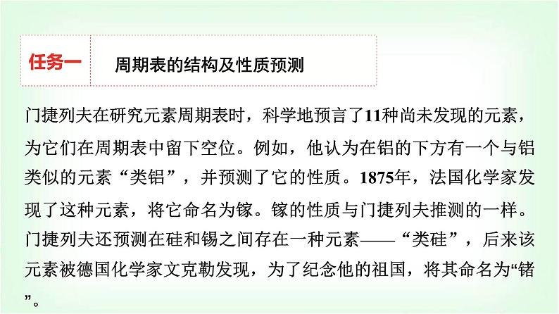 人教版高中化学必修第一册第4章情境活动课课题4探究元素周期表和周期律应用课件第3页