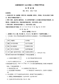 云南省玉溪师范学院附属中学2024-2025学年高三上学期开学检测化学试卷（含答案）