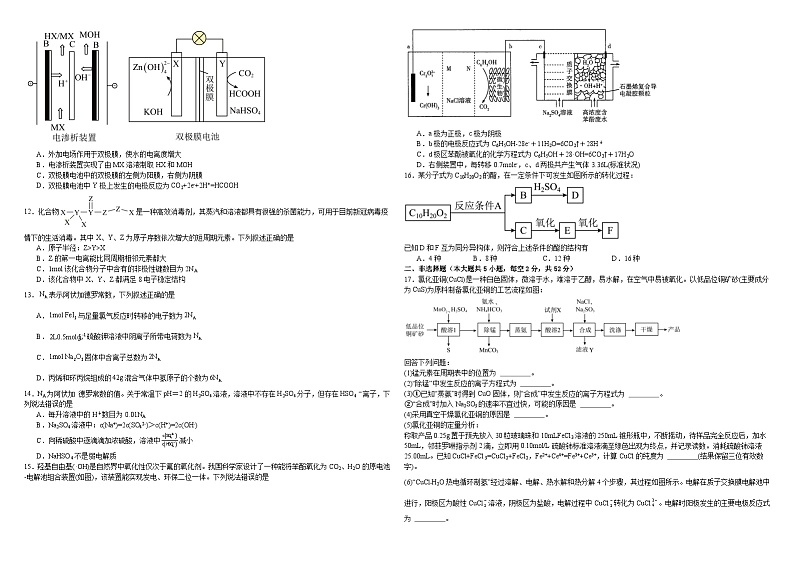 湖南省株洲市渌口区第五中学2023-2024学年高二下学期期末考试化学试题02