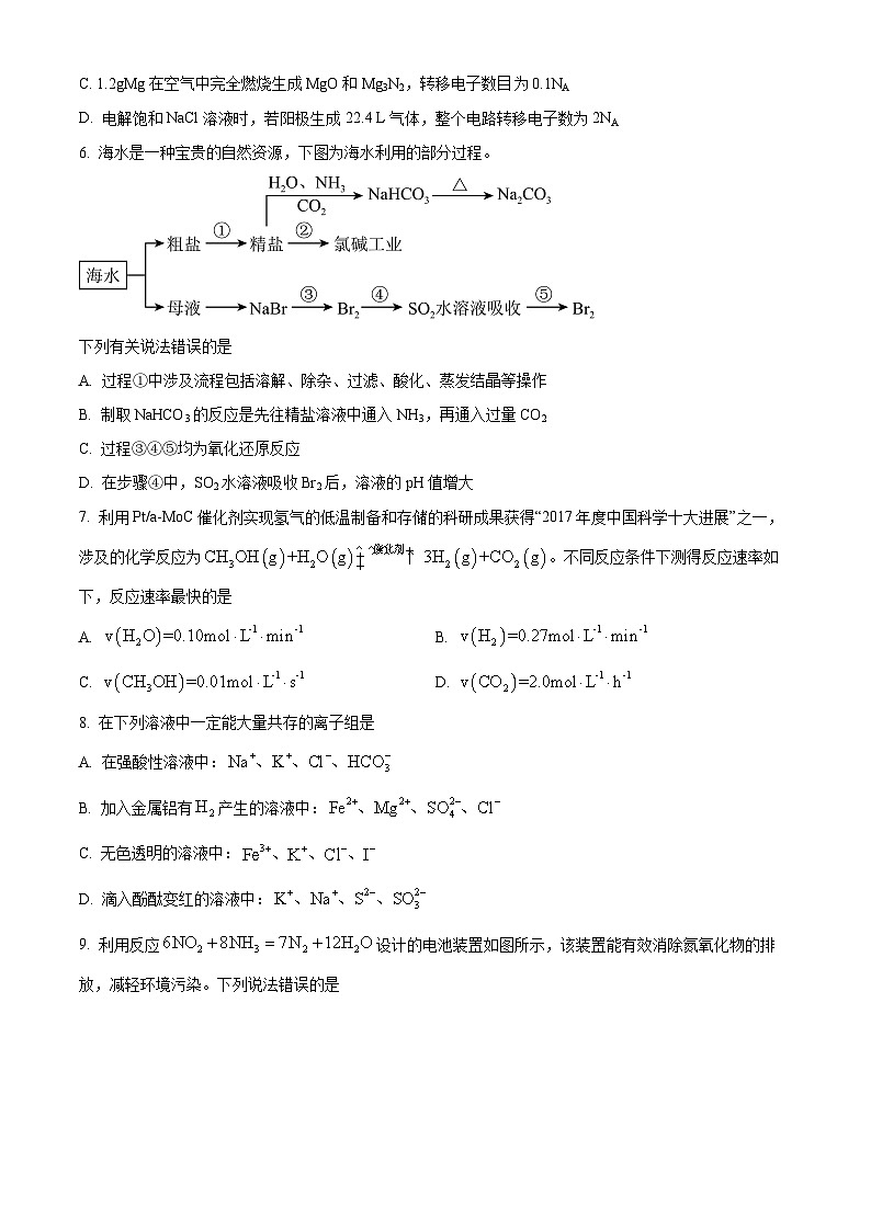 四川省内江市第六中学2023-2024学年高一下学期第一次月考化学（创新班）试题  Word版无答案第2页