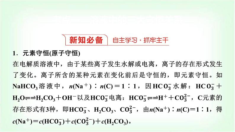 人教版高中化学选择性必修1第3章第3节第3课时电解质溶液中粒子间的关系能力课课件03