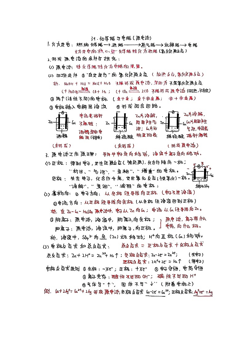 6.1化学反应与能量变化 知识清单 高中化学人教版（2019）必修第二册第2页