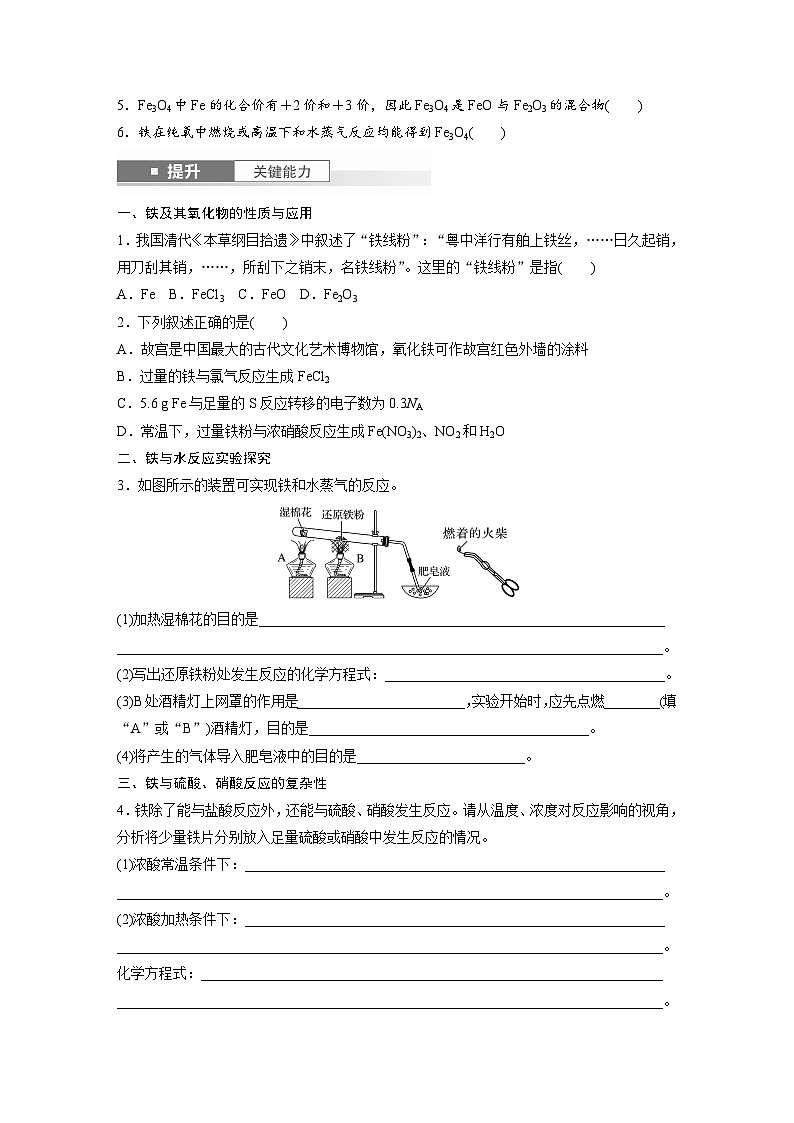 大单元二　第四章　第12讲　铁及其氧化物和氢氧化物（学生版）第3页