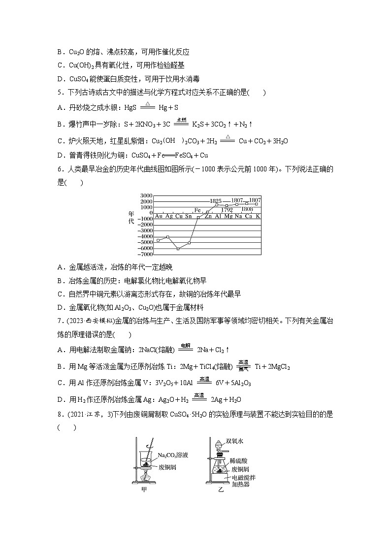 第四章　第15练　铜　金属材料　金属冶炼（同步练习）第2页