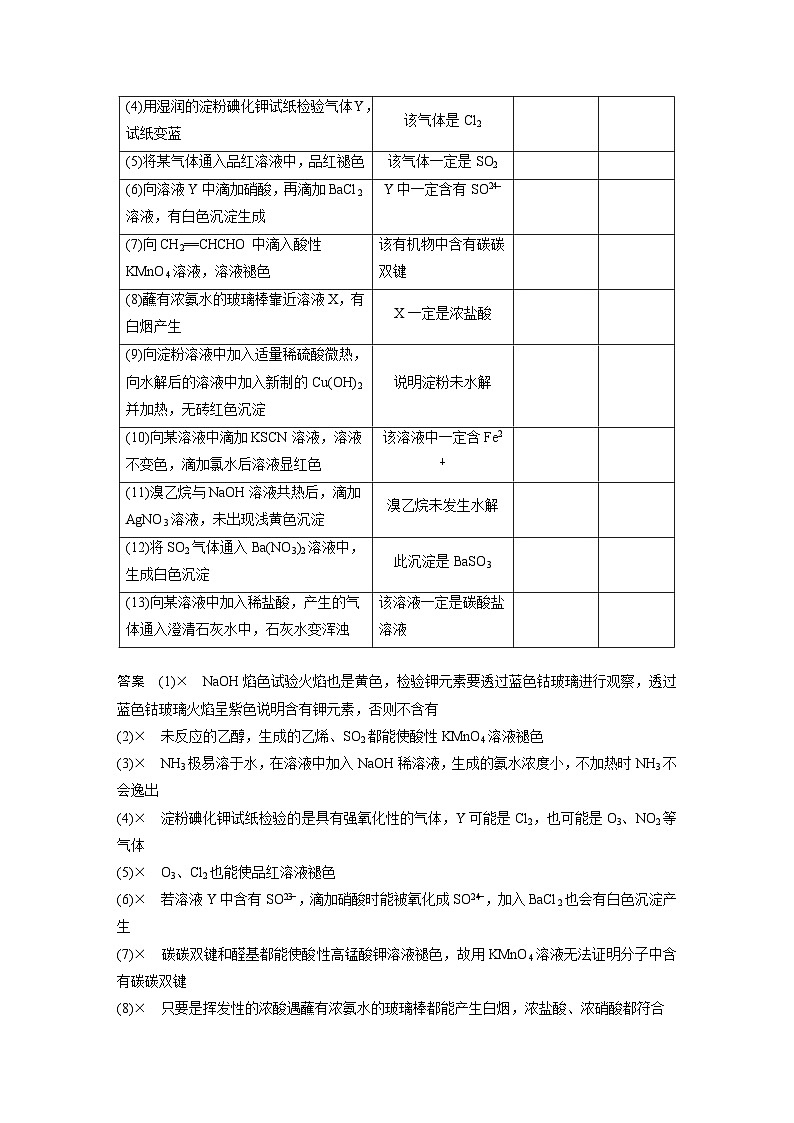 2025年高考化学大一轮大单元六　第十六章　第71讲　简单实验方案的设计与评价（课件+讲义+练习）03
