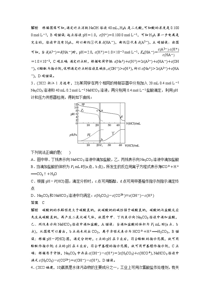 2025年高考化学大一轮大单元四　第十二章　热点强化23　多曲线、多含义坐标系图像分析（课件+讲义+练习）03