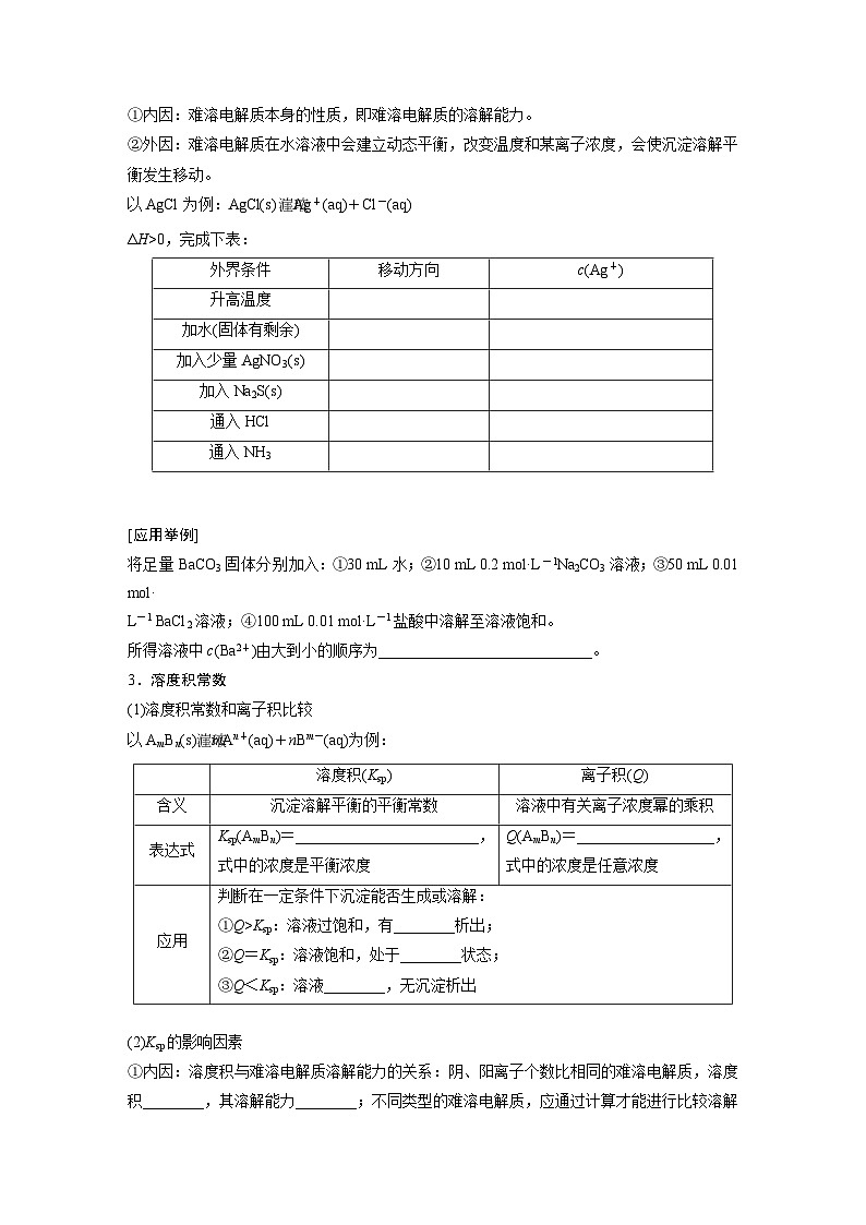 大单元四　第十二章　第57讲　难溶电解质的沉淀溶解平衡（学生版）第2页