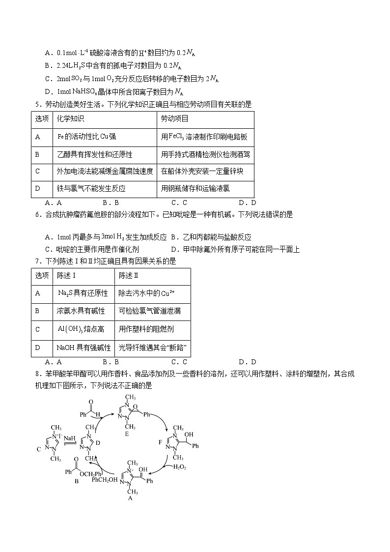 化学（新高考通用）02（15+4模式）（考试版）第2页