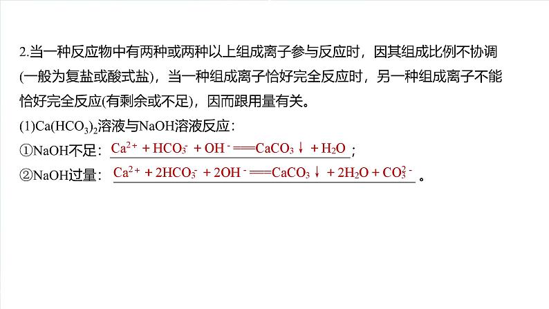 大单元一 第一章 热点强化1 与量有关的离子方程式的书写-2025年高考化学大一轮复习（人教版）【配套PPT课件】05