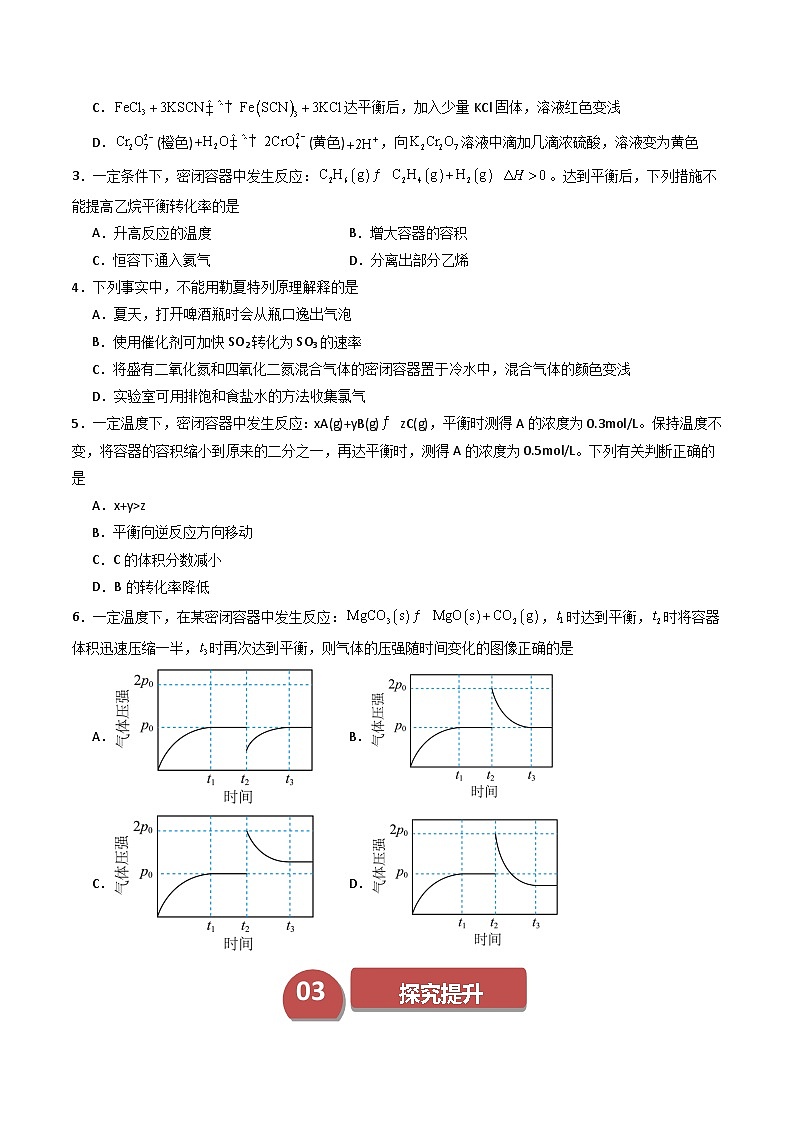 第07讲 2.4影响化学平衡的因素-2024年高中化学同步精品讲义（人教版选择性必修一）03