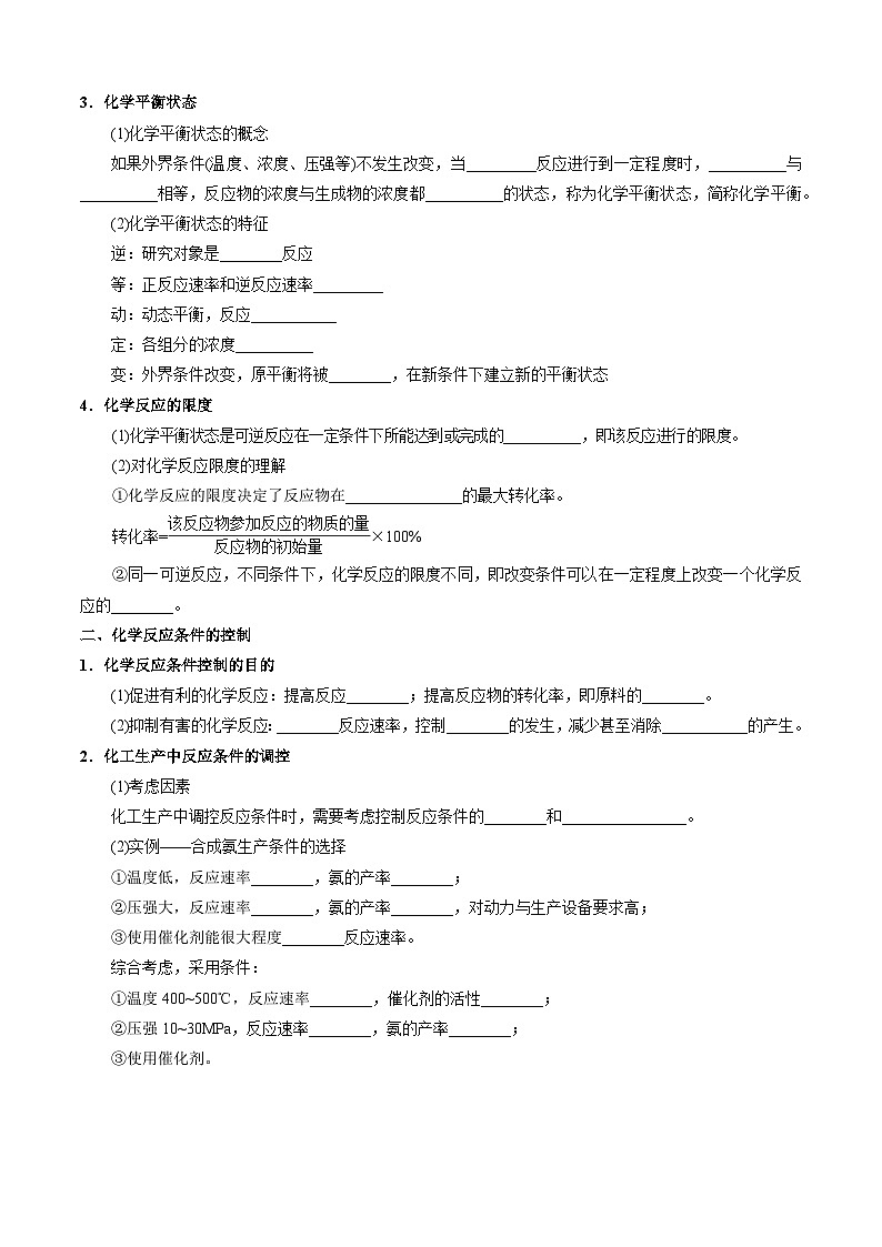 第11讲 6.4化学反应的限度 化学反应条件的控制（学生版）-2024年高中化学同步精品讲义（必修二）第2页