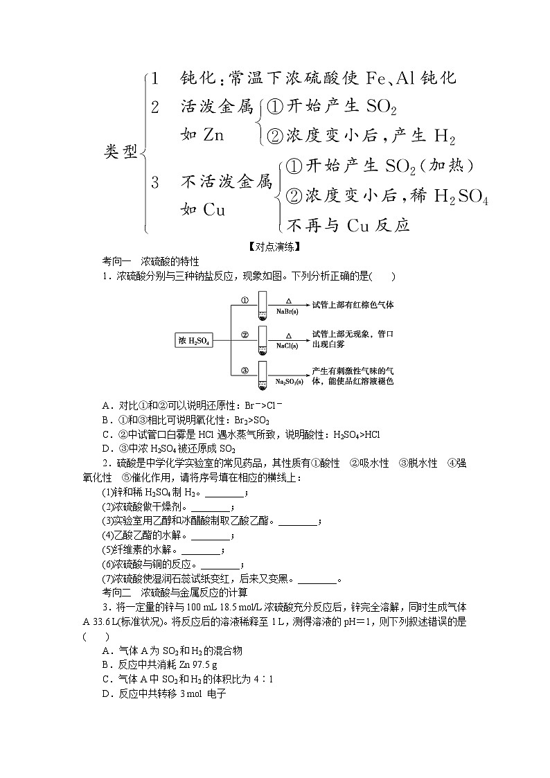 2025届高中化学全程复习学案全套20硫酸　含硫物质的转化第3页