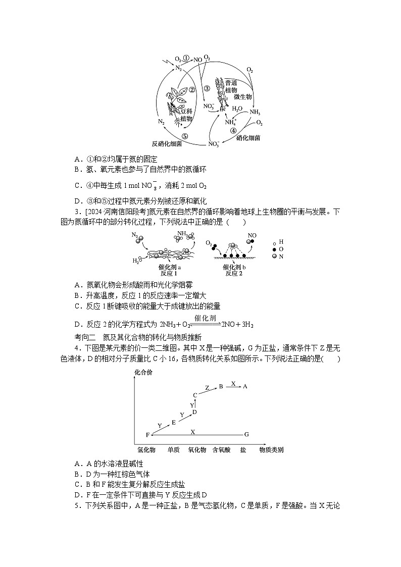 2025届高中化学全程复习学案全套23氮及其化合物的转化　环境保护03