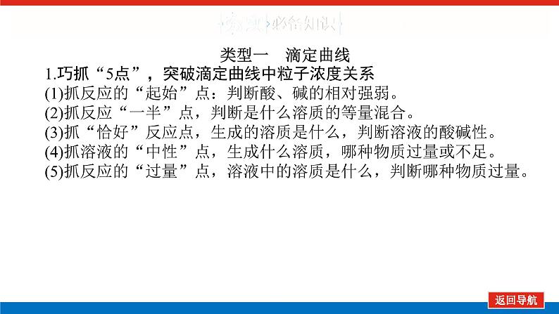 2025届高中化学全程复习构想课件全套53反应进程中溶液粒子浓度变化曲线05